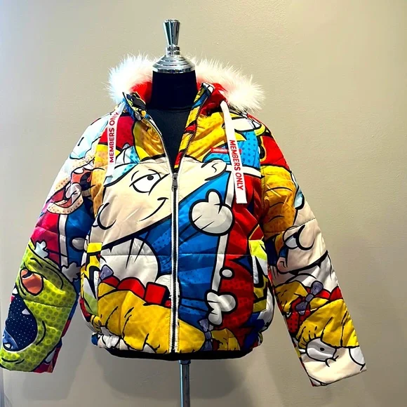 Members Only 90s Baby Rugrats Bomber Jacket Members Only - Main Image
